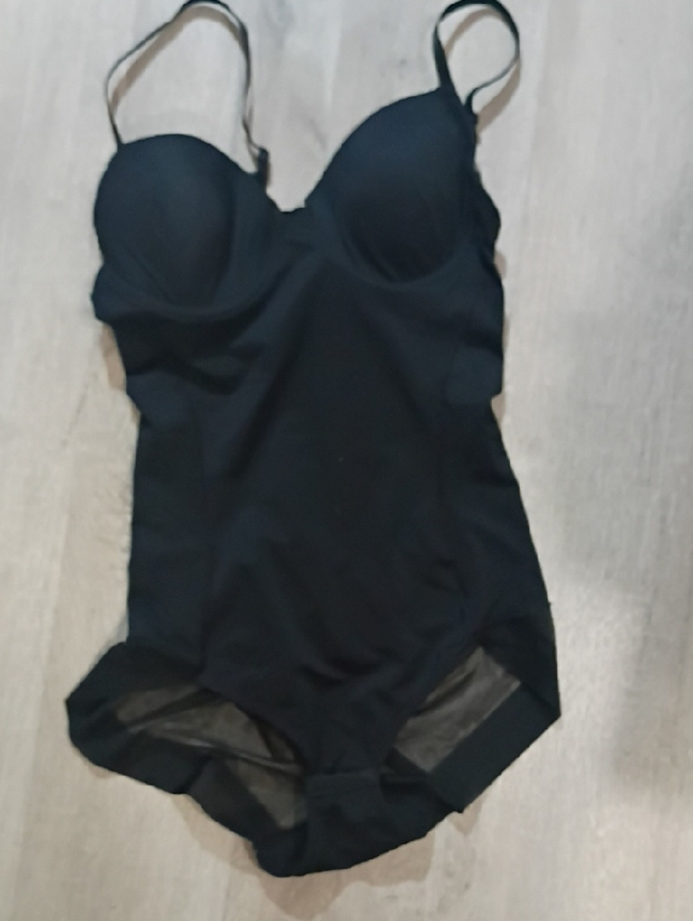 Black Shaping Bodysuit with Built-In Cups